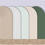 Mehofond Arch Wall Backdrops Kids Birthday Party Brown Silver Green Color Decor Covers Photo Shoot Doubleside Elastic Fabric