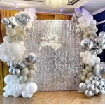 24 Panels Shimmer Wall Backdrop, 12 * 12 Inch Panels Background for Birthday Wedding Engagement, Shimmer Wall