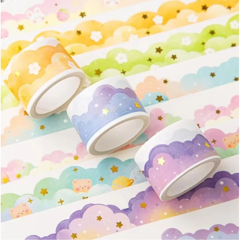 Ins Kawaii Clouds Washi Tapes DIY Scrapbooking Journal Planner Diary Stickers Masking Tapes Korean Stationery Office Supplies Ins Kawaii Clouds Washi Tapes DIY Scrapbooking Journal Planner Diary Stickers Masking Tapes Korean Stationery Office Supplies
